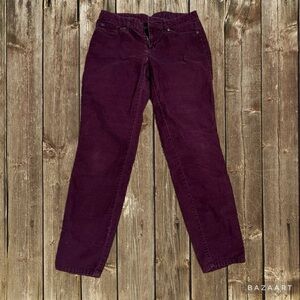 GAP premium skinny burgundy cord pants Size 4